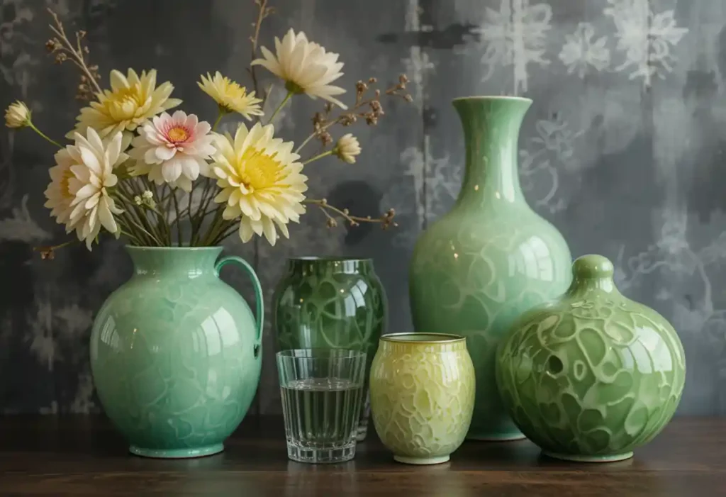 Green Decorative Vases and Accessories