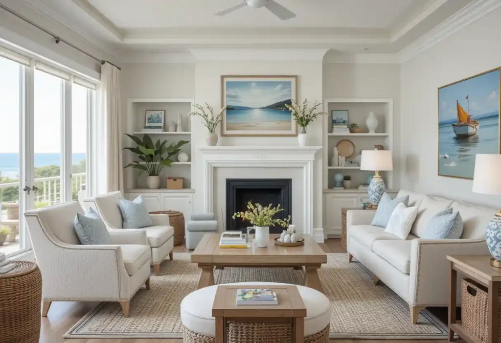 Simple and Minimal Coastal Decor costal living room ideas