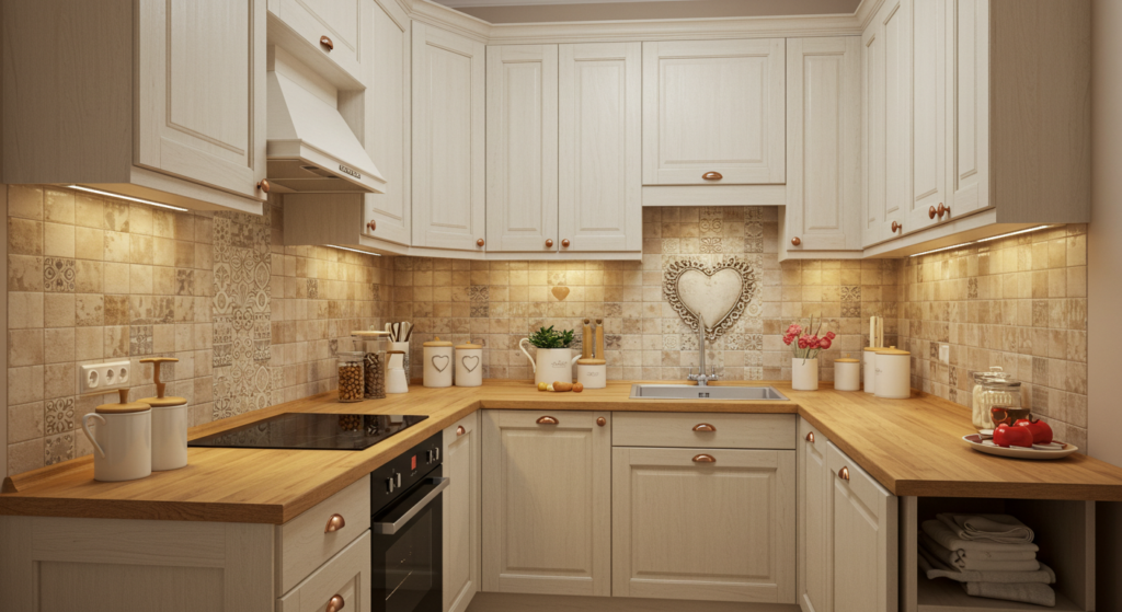 Add Heart with Your Own Art, Small Narrow Galley kitchen Ideas.
