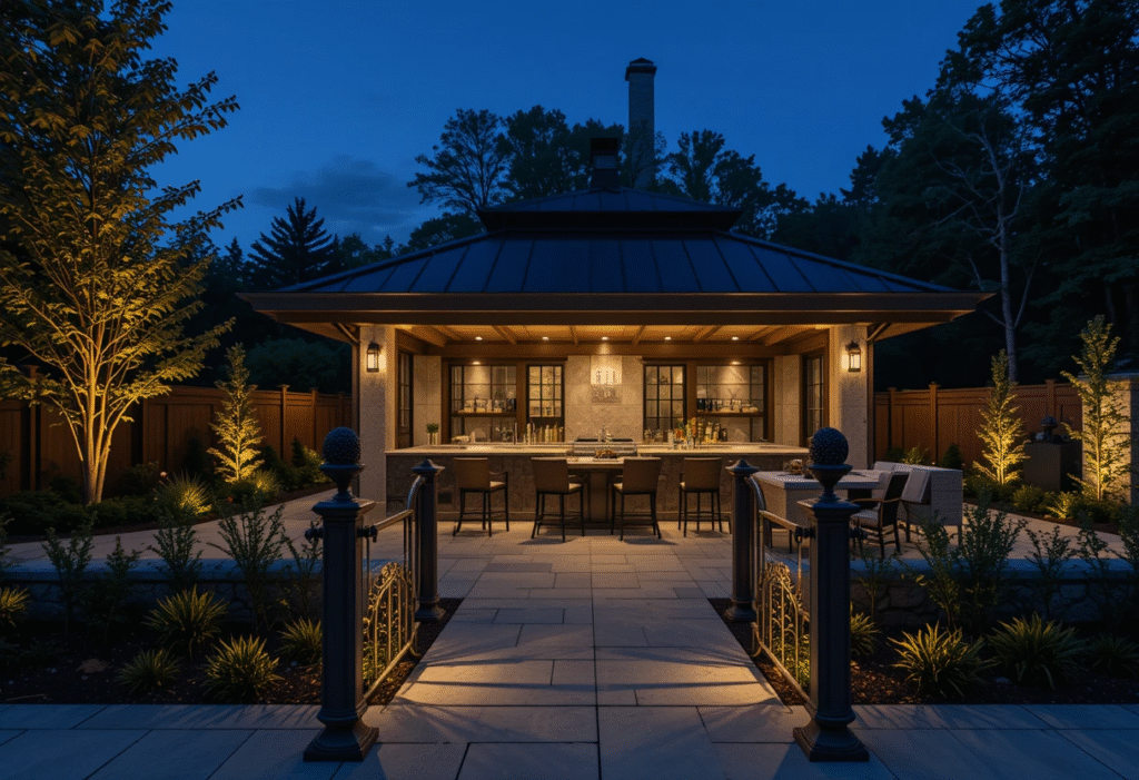 Bollards for Subtle Shine, Stunning Outdoor Kitchen Lighting Ideas To Inspire 2025.