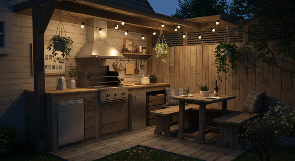 Create a Cozy Dining Nook Next to Your Kitchen, DIY Small Outdoor Kitchen Ideas