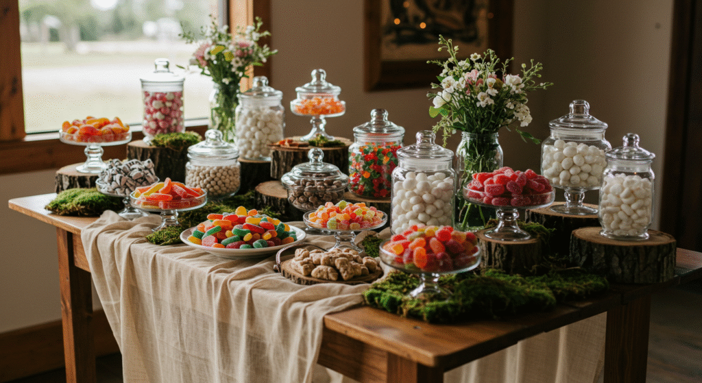 Eco-Friendly Candy Table Ideas for Wedding, Irresistible Candy Table Ideas for Weddings That Wow Guests
