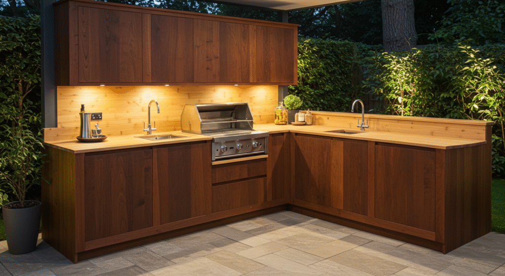Eco-Friendly Wood Kitchens with Bamboo, Wood Outdoor Kitchen Ideas