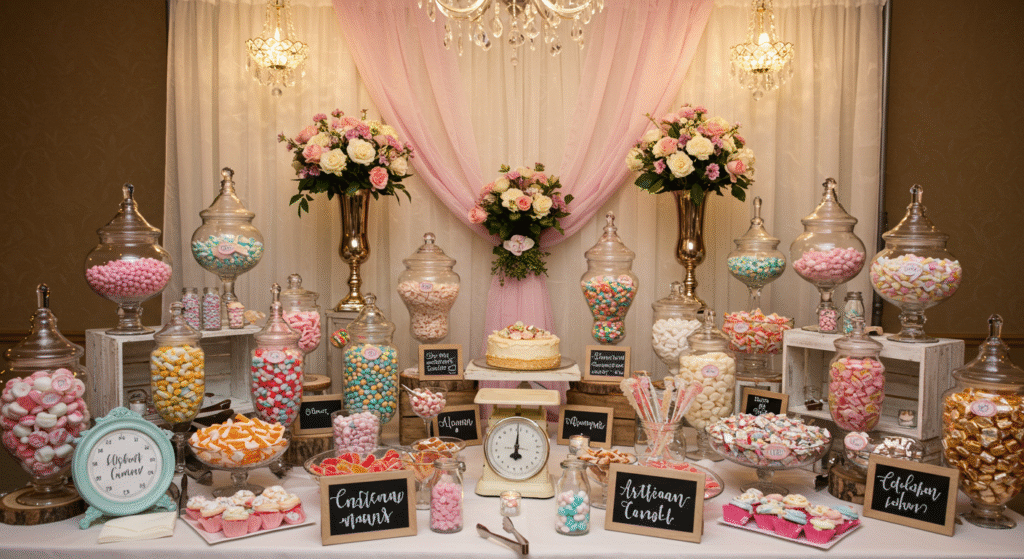 Interactive Candy Table Ideas for Weddings, Irresistible Candy Table Ideas for Weddings That Wow Guests