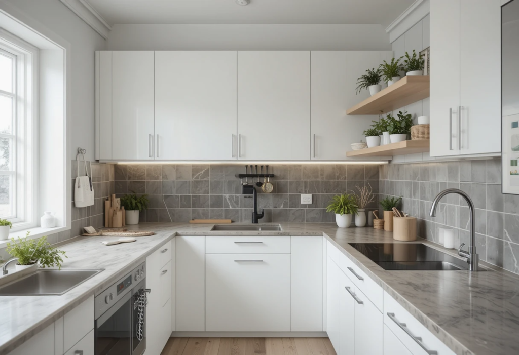 Keep Clean with Simple Looks, Small Space Kitchen Ideas.