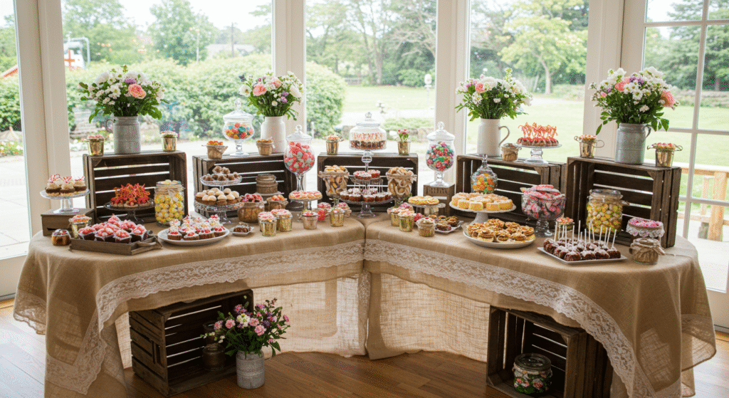 Rustic Candy Table Creations for Weddings, Irresistible Candy Table Ideas for Weddings That Wow Guests