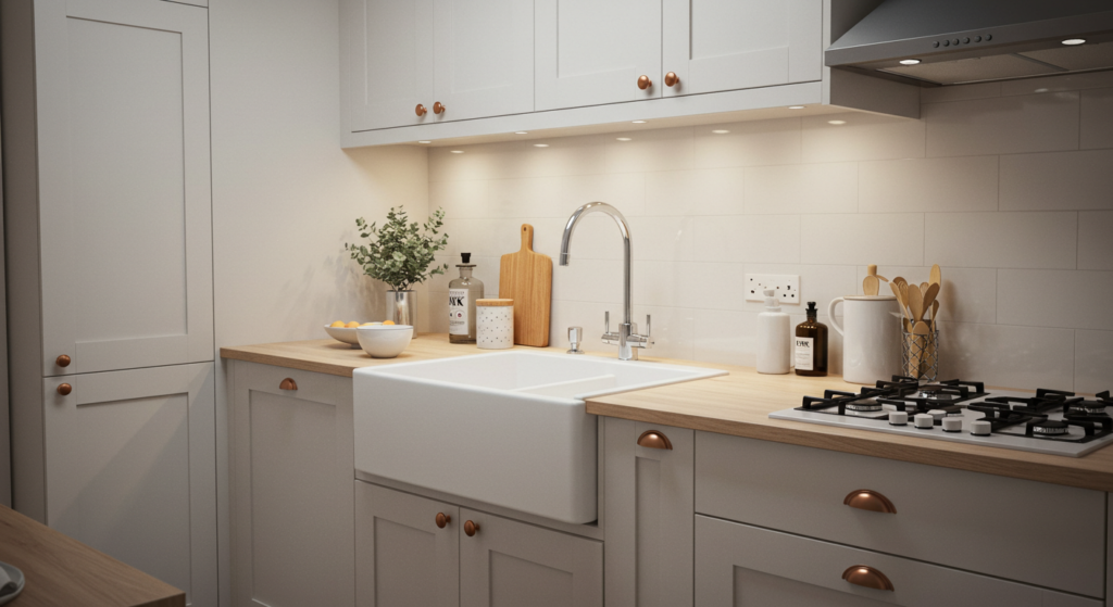 Sink Smarter for Easy Days, Small Narrow Galley kitchen Ideas.
