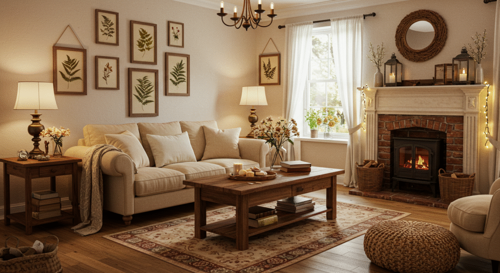 Small Farmhouse Living Room Ideas with Cozy Lighting, small Farmhouse Living Room Ideas