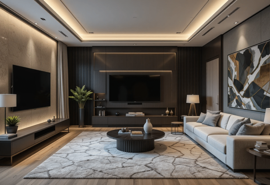 Smart Technology for Modern Convenience, Bold Small Modern Luxury Living Room Ideas