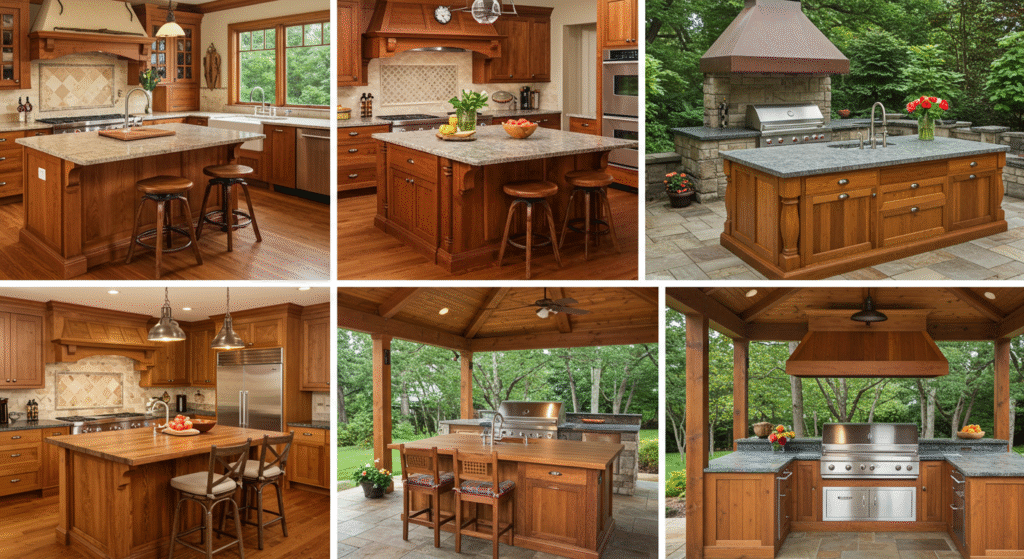 Traditional Wood Kitchens with Timeless Appeal, Wood Outdoor Kitchen Ideas
