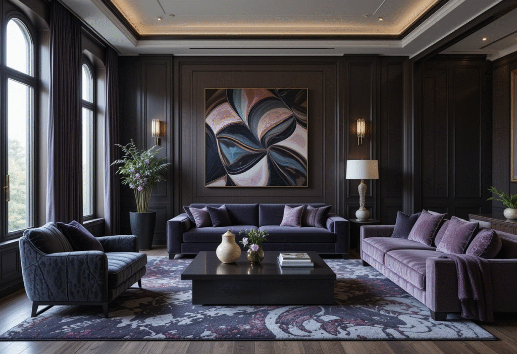 Velvet Textures for Opulent Comfort, Bold Small Modern Luxury Living Room Ideas