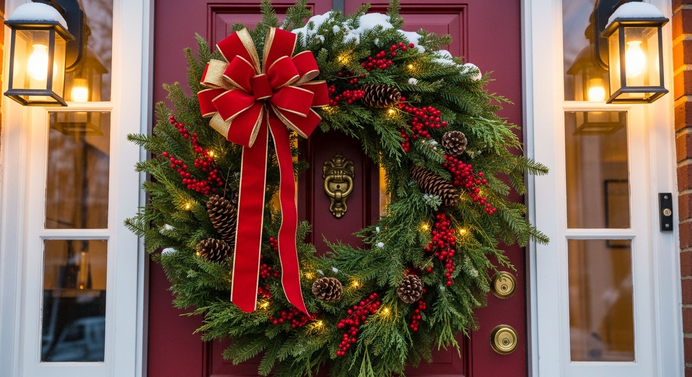 Read more about the article Christmas Front Door Wreath Ideas To Welcome The Holidays In Style